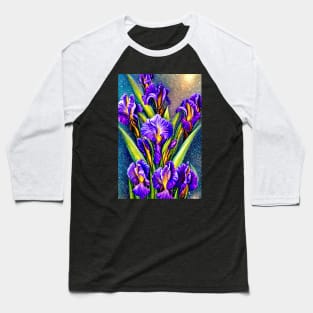 Purple Iris - Botanicals 06 Baseball T-Shirt